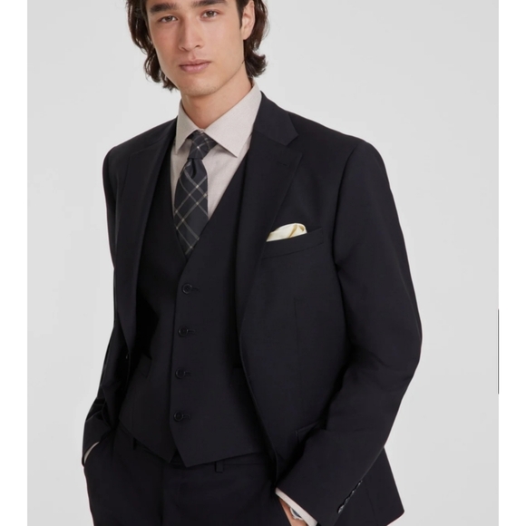 Calvin Klein Mens Slim fit Suit Jacket Blazer. Black - Picture 4 of 11